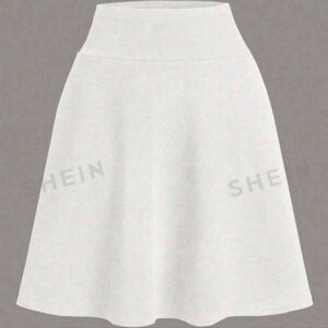 SHEIN Essnce Women's Solid Color Casual Skirt
